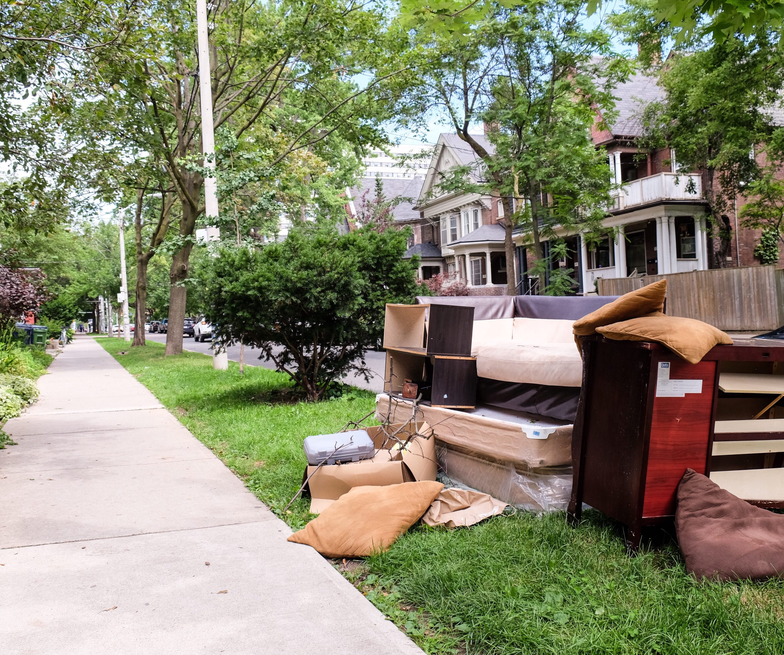 junk outside a house